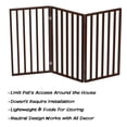 thumbnail image 2 of Wooden Pet Gate- Tall Freestanding 3-Panel Indoor Barrier Fence, Lightweight and Foldable for Dogs, Puppies, Pets- 54 x32â by PETMAKER (Dark Brown), 2 of 7