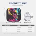 thumbnail image 3 of Balery 2 Piece Neon Gothic Skull Moon Car Windshield Sun Shade|Foldable Front Windshield Shade for Car Front Window for Most Sedans SUV Truck-Large, 3 of 7