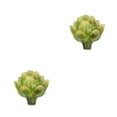 thumbnail image 1 of Bewildely Exquisita decoración de alcachofa artificial hecha a mano, segura, no tóxica, duradera, sin riego, verde artificial grande Verde 2piezas, 1 of 6