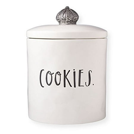 Long Stem Cookie Box - Rae Dunn Magenta Crown Cookie Canister - Stem Print Lettering