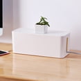 thumbnail image 7 of Cable Storage Box Power Socket Organizer Wire Charging Line Cable Management Box - White, 7 of 7