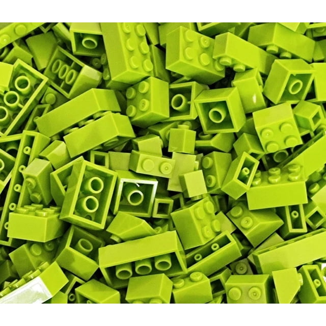 120Pcs Building Blocks Bulk Lot Pack Sorted By Color Bricks Block Plate Toys Small Particles Bulk Compatible Legoeds DIY Kit,Fruit Green,250g-bag