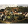 thumbnail image 3 of Pissarro, Camille 14x11 Black Modern Framed Museum Art Print Titled - View Of LHermitage Jalais Hills Pontoise 1867, 3 of 5