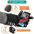 thumbnail image 2 of SUN CUBE Winter Gloves for Men Women, Touch Screen Thermal Gloves, Fingertips Hand Warmer, Anti Grip Anti Slip Cold and Wind Resistant, Waterproof Mittens Running Cycling Hiking Driving, Gray Small, 2 of 7