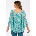 thumbnail image 2 of Roaman's Women's Plus Size Square Neck Lurex Blouse, 2 of 4