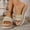 Beige, variant on Crunowin Women's Sponge Cake Wedge Heel Slippers, Fashion Summer Style Slip-On Style Cushion Sole Stylish Comfortable Footwear Black 8.5
