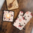 thumbnail image 5 of Pug and Donut Kitchen Oven Mitt and Pot Holder Sets 2 Pcs for Baking, Cooking and Grilling, Heat Resistant Up To 392 °F, 5 of 7