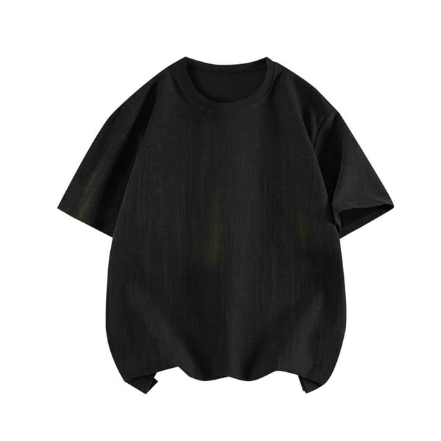 Tops para hombre, blusas y camisas de cuello redondo y manga corta para hombre, blusas casuales de moda con cuello redondo y manga corta, blusas para hombre, blusas de poliéster para hombre