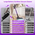 thumbnail image 3 of Amiluo Cordless Vacuum Cleaner, 28KPA 40Mins 2600mAh 6 in 1 Lightweight Stick Vacuum for Pet Hair/Carpet/Hard Floor/Dorm, 3 of 12
