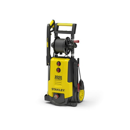 Stanley SHP 2000 PSI Electric Pressure Washer, Spray Gun, Wand, 30 Foot High Pressure Hose, 35 Foot Power Cord, Detergent Tank, 4 Nozzles & Working Hose