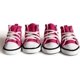 thumbnail image 1 of Zapatos para perros, juego de 4 botas transpirables de lona para perros, zapatos para mascotas, calzado deportivo antideslizante para perros pequeños, medianos y grandes (rosa), 1 of 5