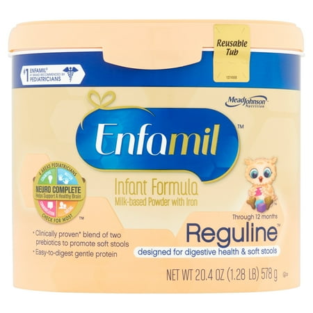 Enfamil Reguline Milk-Based Powder with Iron Infant Formula Through 12 Months, 20.4 oz, 4 count