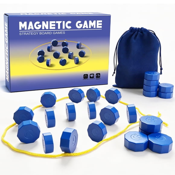 Juego de ajedrez magnético FEELGUY con 20 piedras magnéticas y cuerda