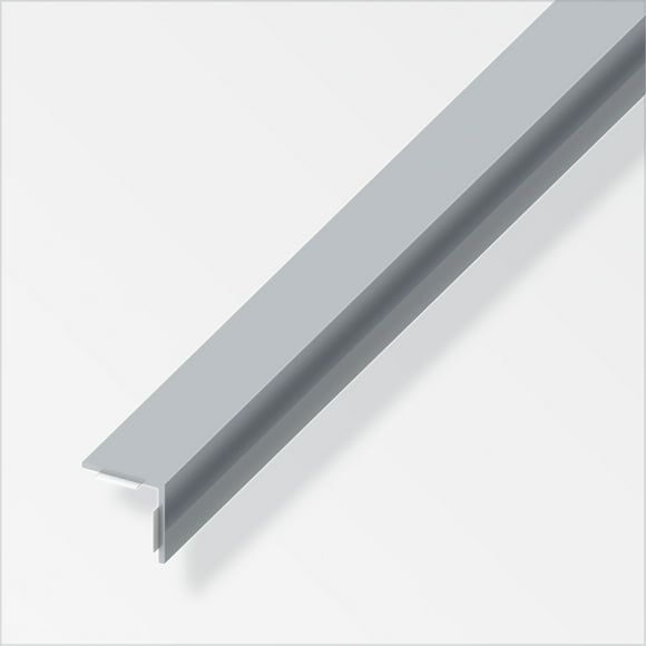 Ángulo 20x20x1.5mm, autoadherible, PVC gris brillante, 1m