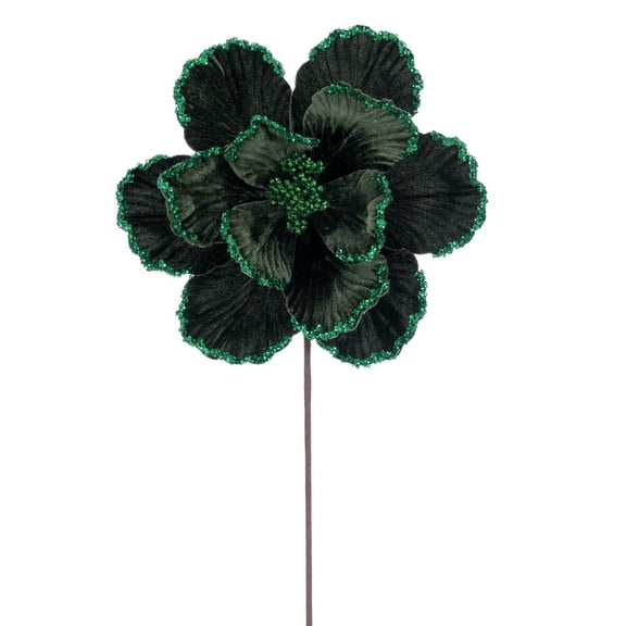 20" Green Velvet Magnolia 10" Flowr 3/Bg