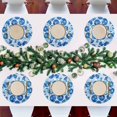 thumbnail image 7 of Round Grid Placemat ,One Sizex1, Round Placemat, PVC Plate Mat，15.4 Inch Non-Slip and Heat Resistant, Table Placemat, Dining Room Placemat Blue Gem, 7 of 7