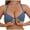 Blue, variant on Wireless Bras for Women,Front Closure Push Up Bra with Cross Back,Size 38c