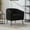 Black, variant on Newest Chenille Accent Chair, Channel Tufted Barrel Chair with Pocket Spring Seat & Metal Legs, Vanity Lounge Chair,Black