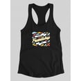 thumbnail image 3 of Friendship Day Color Drops Racerback Tank Women -Image by Shutterstock, Female Large, 3 of 4