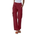 thumbnail image 6 of BRDFRL Women Cargo Pants High Waisted Casual Pants Baggy Stretchy Y2K Teen Girls Wine S, 6 of 7