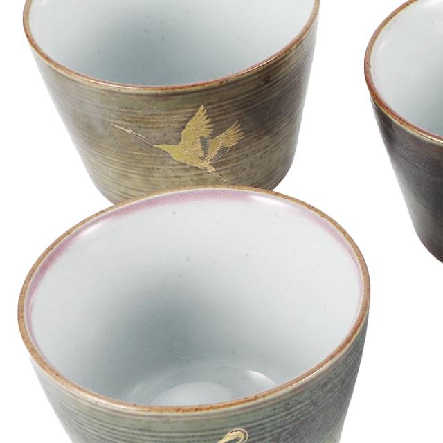 Taza De Té Al Horno, 4 Piezas De Estilo Japonés, Hermosa Vajilla De Cerámica Para Té De Kung Fu, Juego De Tazas De Té Al Horno De Superficie Lisa Retro, Gran Regalo