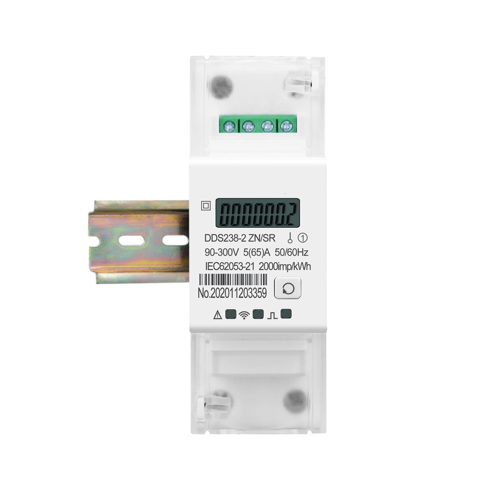 Single Phase Remote Control ON/OFF 65A Multi Function Din Rail Energy Meter 90-300V Kwh Watt Hour Meter Power Consumption Monitor ,Overload Protection