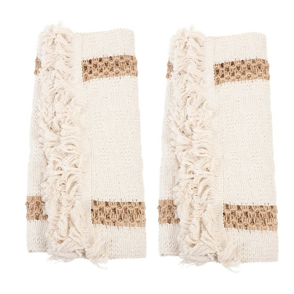 Cotton Linen Table Mat Tassel Mats Macrame Placemats Fringe Non Slip Dining 2 Pcs