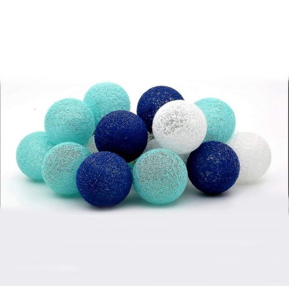 Led Cotton Ball Light Chain, Led Cotton Ball Chain 3m 20 Led Ball Light For Indoor, Girl Teenager Baby Room Decoration Terrace Christmas Wedding Party