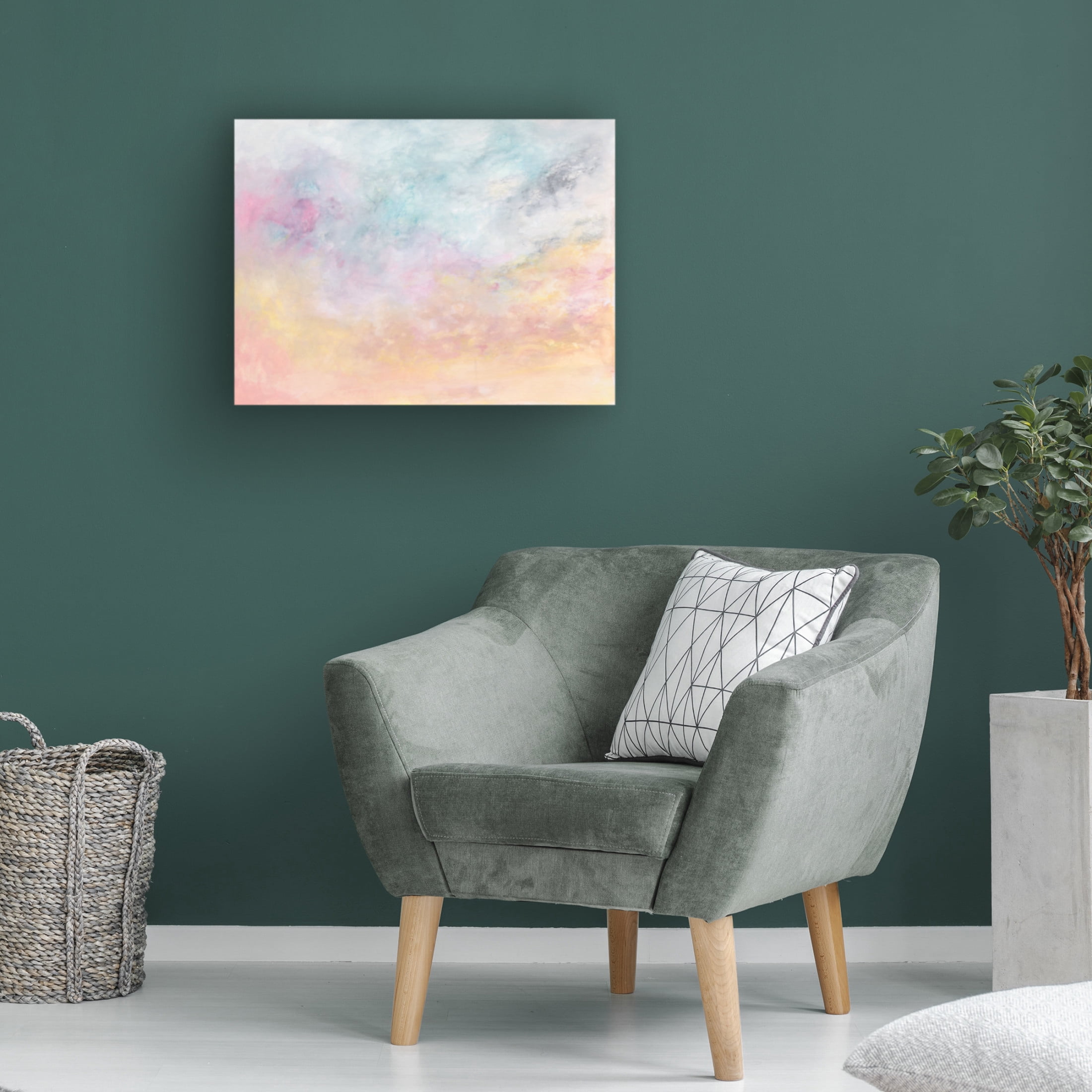 Canvas Wall Art - Ellen Kossoff 'Clouds And Sea 2' Wall Art for Living Room, Bedroom, or Office Décor by Trademark Fine Art - 19 x 14 Inches