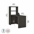 thumbnail image 3 of Echo 56W Bookcase Desk in Charcoal Maple - Engineered Wood, 3 of 6