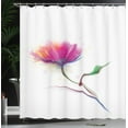 thumbnail image 4 of Ambesonne Floral Shower Curtain, Watercolor Poppy Flower, 69"Wx70"L, Fuchsia, 4 of 5
