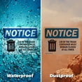 thumbnail image 6 of (2 Pack) Lid Trash Container Remain Closed All Times OSHA Notice Sign 18 Inch X 12 Inch Plastic Sign, Weather Resistant, UV Protected for Workplace, Business, and Construction Site,, 6 of 8