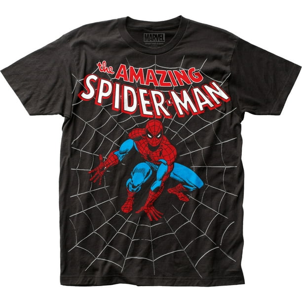 Spider-Man Super-Héros Merveille Bandes Dessinées Incroyable Adulte Grand T-Shirt de Métro T-Shirt