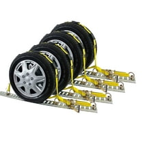 (4 Pack) 2" x 10' E Track Tire Straps - Over The Tire Car Hauler Ratchet Wheel Straps with E-Track Fittings - Car Trailer Tie Down Vehicle Auto Tie Down