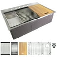 thumbnail image 2 of Transolid Kwsst332210-5 33" Drop In Single Basin Stainless Steel Kitchen Sink - Stainless, 2 of 14