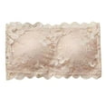 thumbnail image 5 of Ticikt Lace Bandeau Bras for Women Wireless Strapless Push Up Padded Bralette Comfortable Seamless Tube Top,Color:Beige, 5 of 5