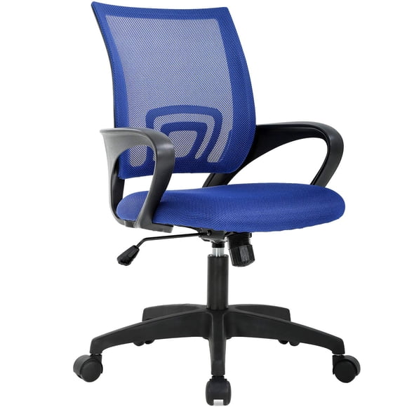 Silla de oficina BestOffice ergonómica con respaldo medio azul para adultos
