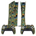thumbnail image 2 of Skin Sticker for PS5 Slim Standard PS5 Pro Disc Digital Edition Console and Controllers Decals for Playstation 5 (Peacock,PS5 Pro Disc Edition), 2 of 5