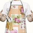 thumbnail image 2 of Pioneer Flower Floral Print Pattern Apron-Garden Aprons for Women with Pockets-Cotton Linen Waterproof Kitchen Cooking Gardening Aprons Adjustable for Kitchen,Cooking,BBQ and Salon 33x27 Inch, 2 of 7