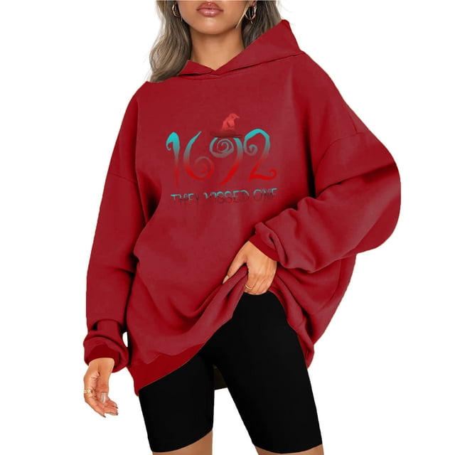 ICHUANYI despejar la camiseta de la mujer con sombrero relajado ropa de deporte de moda de otoño ropa casual con mangas largas con especias de calabaza con café con sombrero con una camiseta impreso ICHUANYI WER202308170112