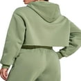 thumbnail image 4 of Sweats à Capuche pour Femmes à Cordon de Couleur Unie, 4 of 5