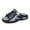 Black and gray, variant on Men's Adjustable Strap Open‑Toe Slide Sandals, EVA Upper And EVA Outsole Chunky Contoured Footbed Lightweight Footwear For Summer Indoor And Outdoor Use