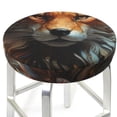thumbnail image 3 of Gukieu Floral Fox Print Round Chair Cover, Dust-proof and Non-slip Bar Chair Protective Cover, Suitable for Bars, Restaurants, Offices-14 inch, 3 of 7