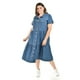 thumbnail image 1 of Vestido denim Roman Fashion /Tallas Extras, 028 (Mezclilla oscura) azul oscuro 38, 1 of 7