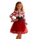 thumbnail image 4 of Vestido de Manga Larga de las Niñas de Moda Impresión Arco Nudo Malla Brillante con Cinturón, 4 of 9