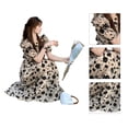 thumbnail image 4 of Vestido de verano para mujer, vestido midi elegante con mangas abullonadas, vestido midi con mangas abullonadas, diseñado a medida, 4 of 9