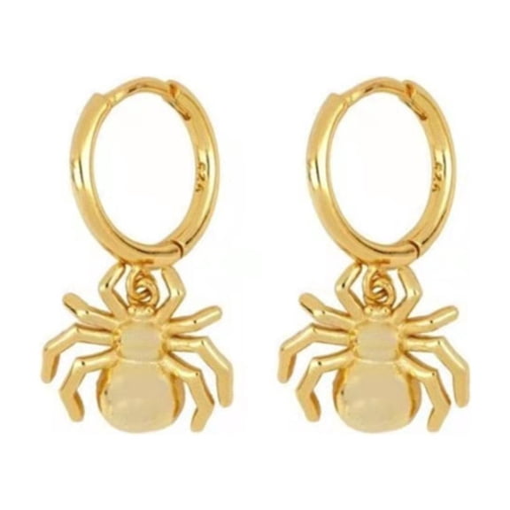 Gold Personalized Spider Huggie Hoop Earrings Animal Drop Dangle Earring Wrap Cuffs for Women