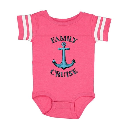 

Inktastic Family Cruise blue ship anchor Gift Baby Boy or Baby Girl Bodysuit