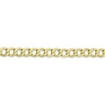 thumbnail image 3 of 10k Or Jaune 6,5 Mm Bordure Chaîne Collier Pendentif Pendentif, 3 of 9