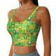 thumbnail image 2 of Fotbe St. Patrick's day Sujetador Deportivo Largo sin Aros para Mujer con Almohadillas y Soporte Medio, Transpirable y Absorbente, Camiseta Tipo Chaleco o Tank Top-Large, 2 of 8